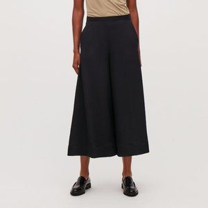 COS Wide Leg Cropped Palazzo Flat Front Side Zip